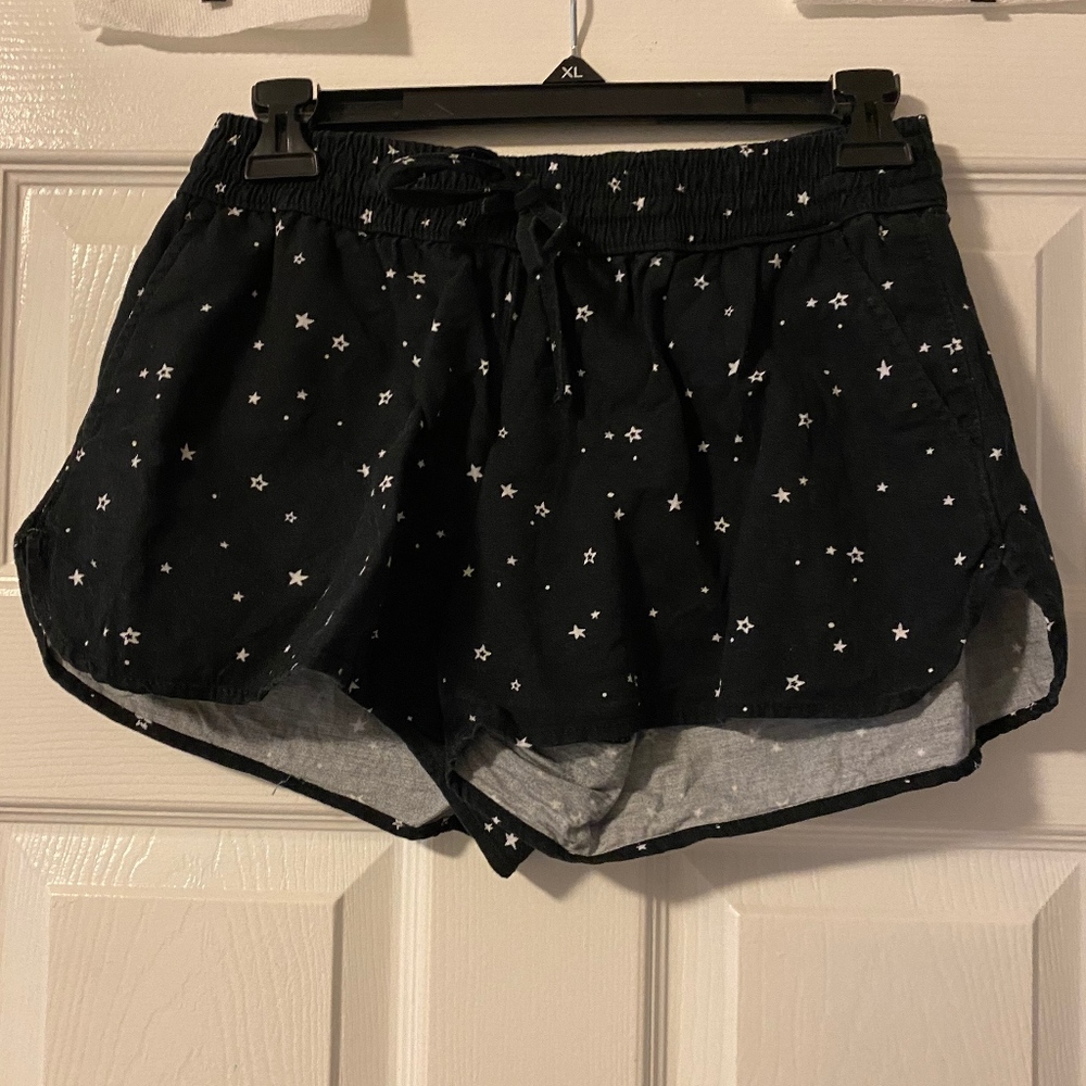 Black star shorts (size small)